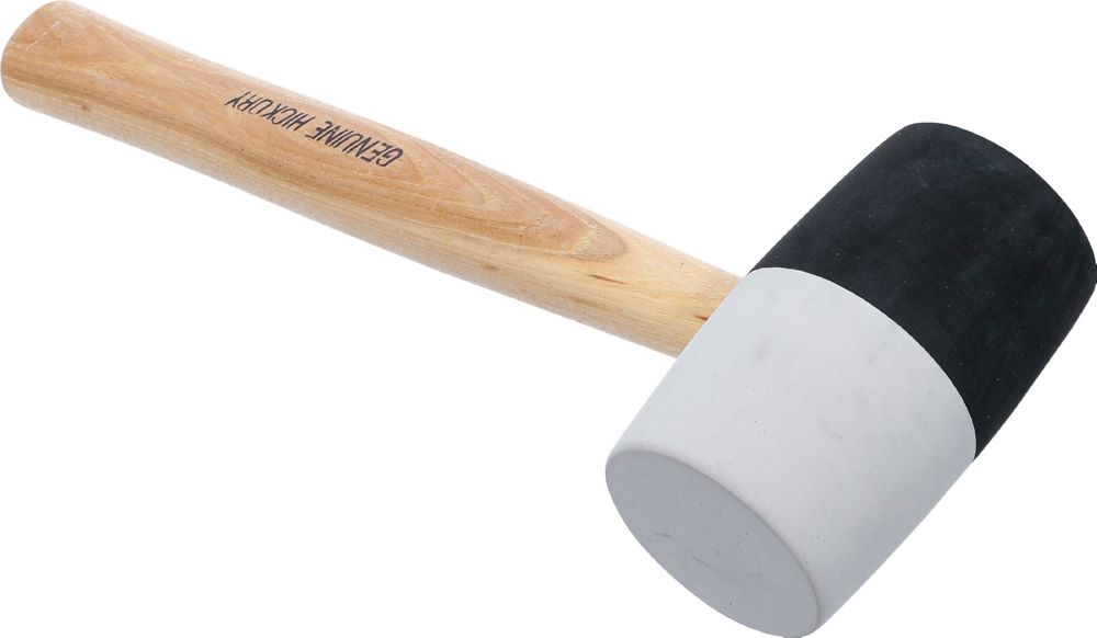 Produktbild BGS Gummihammer Hickory-Stiel Durchmesser 63 mm 840 g schwarz-weißer Kopf bild 2