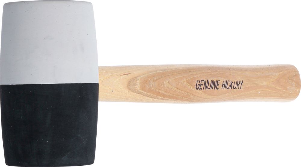 Produktbild BGS Gummihammer Hickory-Stiel Durchmesser 63 mm 840 g schwarz-weißer Kopf bild 3