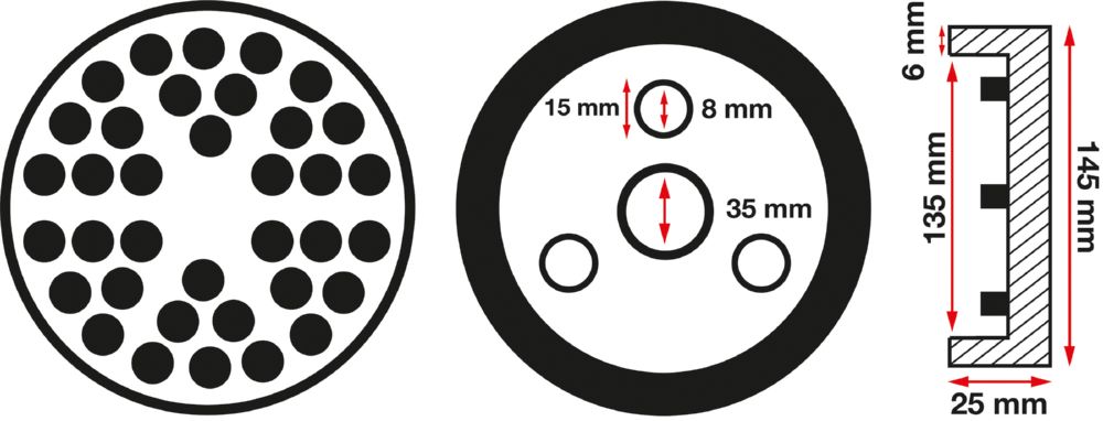 Produktbild Gummiteller für Hebebühnen Durchmesser 145 mm SBR-Gummi bild 2