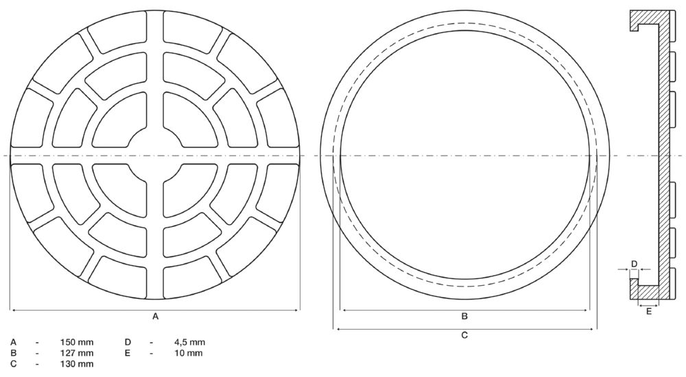 Produktbild Gummiteller für Hebebühnen Durchmesser 150 mm Höhe 23 mm bild 2