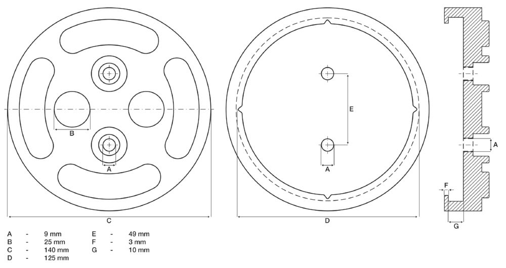Produktbild Gummiteller für Hebebühnen Durchmesser 140 mm Höhe 30 mm bild 2