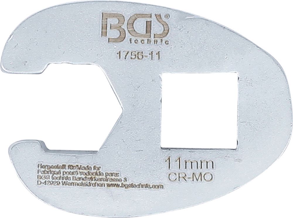 Produktbild BGS Hahnenfußschlüssel Innenvierkant 10 mm 3/8 Zoll 11 mm bild 3