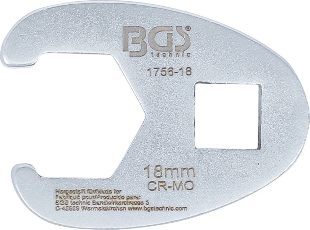 Produktbild BGS Hahnenfußschlüssel Innenvierkant 10 mm 3/8 Zoll 18 mm bild 3
