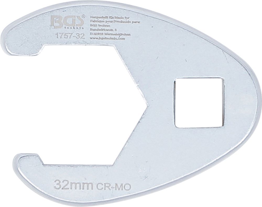 Produktbild BGS Hahnenfußschlüssel Innenvierkant 12,5 mm 1/2 Zoll 32 mm bild 3