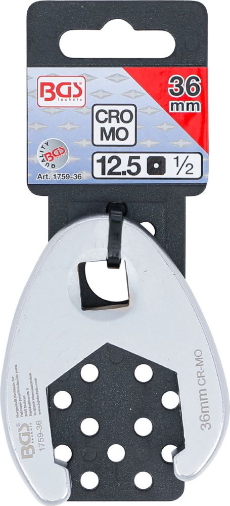 Produktbild BGS Hahnenfußschlüssel Innenvierkant 12,5 mm 1/2 Zoll 36 mm bild 5