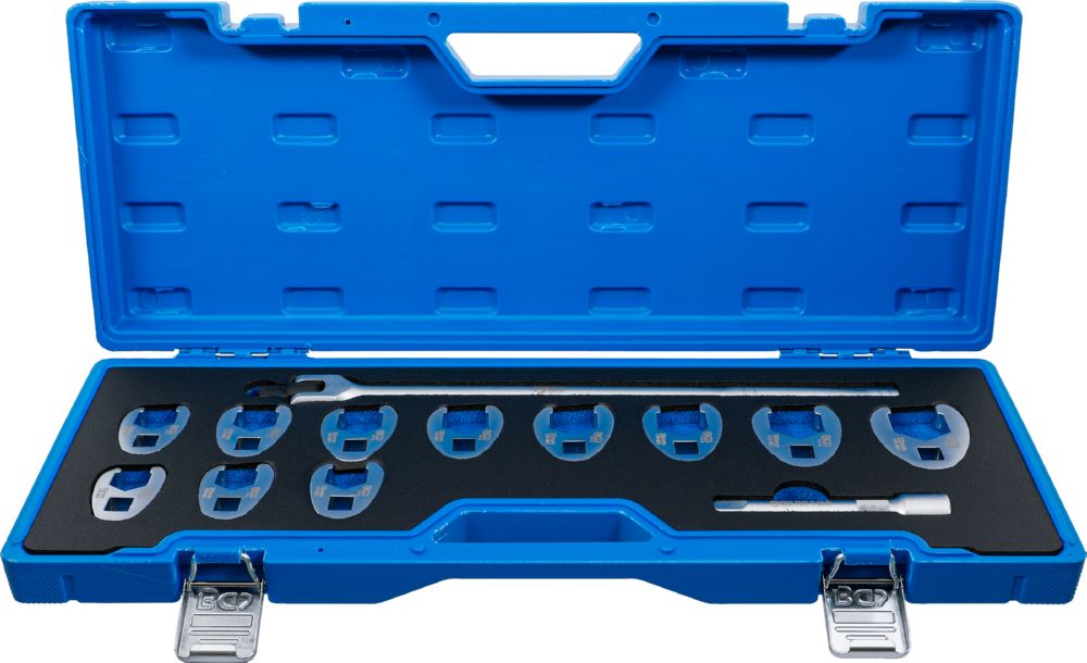 Produktbild BGS Hahnenfußschlüssel Satz Innenvierkant 12,5 mm 1/2 Zoll 20 - 32 mm 13 teilig