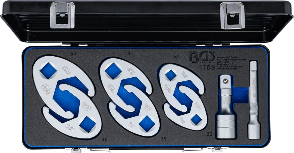 Produktbild BGS Hahnenfußschlüssel Satz Innenvierkant 12,5 mm 1/2 Zoll 20 mm 3/4 Zoll 8 teilig bild 4