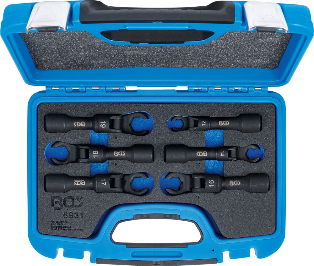 Produktbild BGS Hahnenfußschlüssel Satz Antrieb Innenvierkant 12,5 mm 1/2 Zoll flexibel 6 teilig bild 4