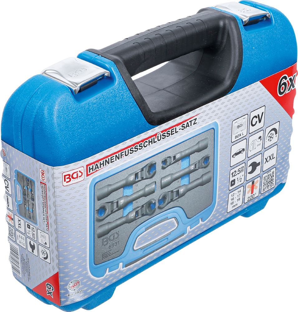 Produktbild BGS Hahnenfußschlüssel Satz Antrieb Innenvierkant 12,5 mm 1/2 Zoll flexibel 6 teilig bild 6