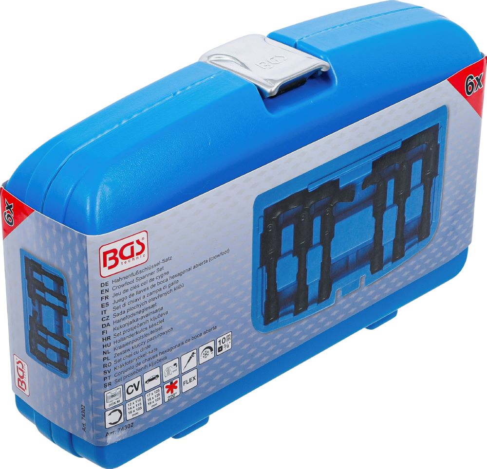 Produktbild BGS Hahnenfußschlüssel Satz Antrieb6 teilig Innenvierkant 10 mm 3/8 mit Gelenk bild 10
