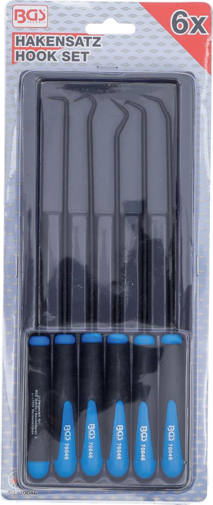 Produktbild BGS Haken Satz extra lang 245 mm 6 teilig bild 3