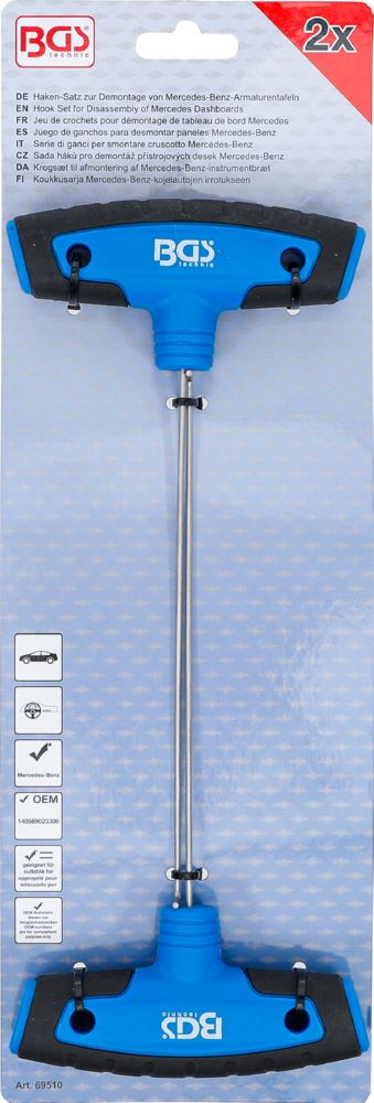 Produktbild BGS Haken Satz zur Demontage von Mercedes Benz Armaturentafeln 2 teilig bild 3