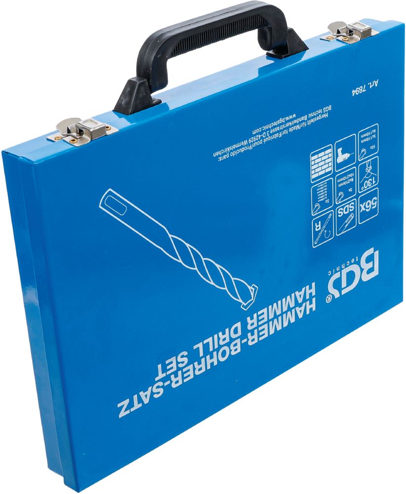 Produktbild Hammer Bohrer Satz SDS Schaft Hartmetallspitze 4 - 12 mm 56 teilig bild 6