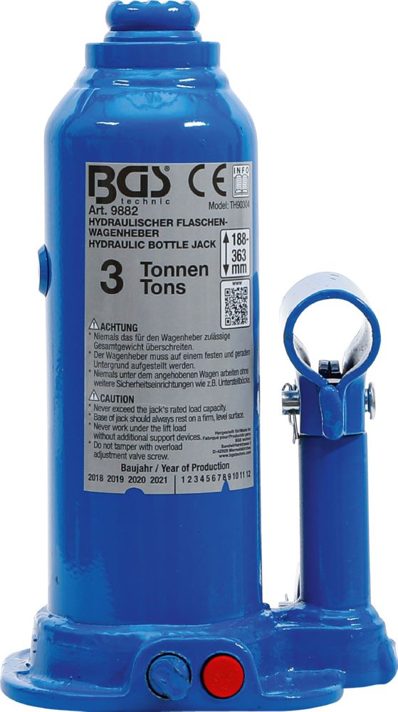 Produktbild BGS Hydraulischer Flaschen Wagenheber 3 tonnen bild 3