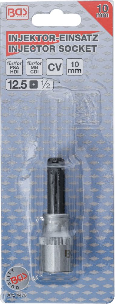 Produktbild BGS Injektor Einsatz Innenvierkant 12,5 mm 1/2 Zoll Abtrieb Innensechskant 10 mm bild 2