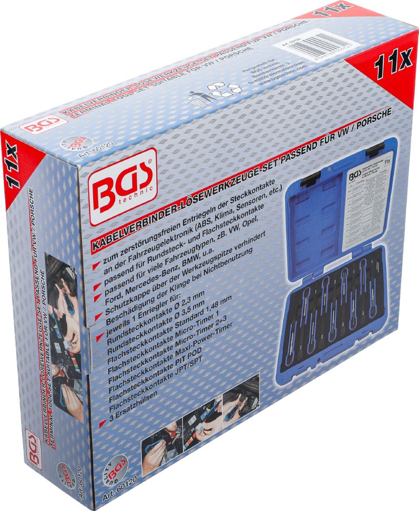 Produktbild BGS Kabelverbinder Lösewerkzeug-Satz für VAG, Porsche 11 teilig bild 6