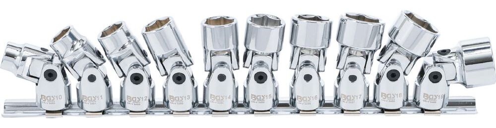 Produktbild BGS Kardangelenk Einsatz Satz Sechskant Innenvierkant 3/8 Zoll 10 teilig