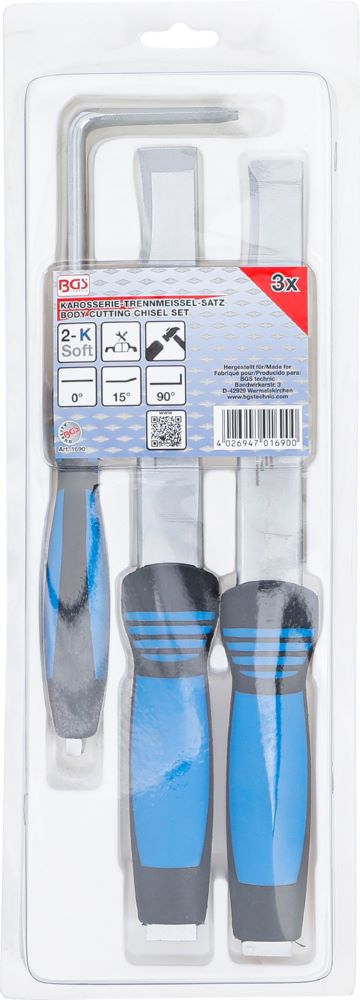 Produktbild BGS Karosserie Trennmeißel Satz 3 teilig bild 4