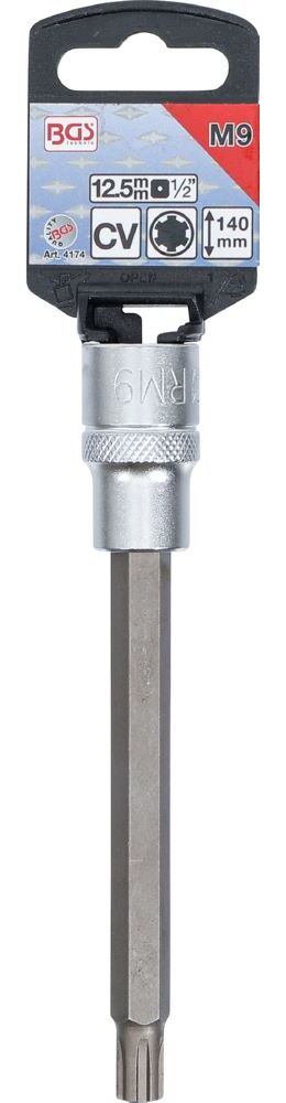 Produktbild Bit Einsatz Keil-Profil M9 Länge 140 mm Antrieb Innenvierkant 12,5 mm 1/2 Zoll bild 2