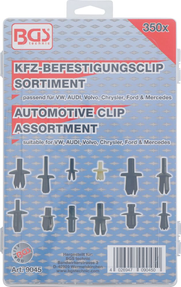 Produktbild Kfz Befestigungsclip VW, Audi, Volvo, Chrysler, Ford, Mercedes-Benz 350 teilig bild 4