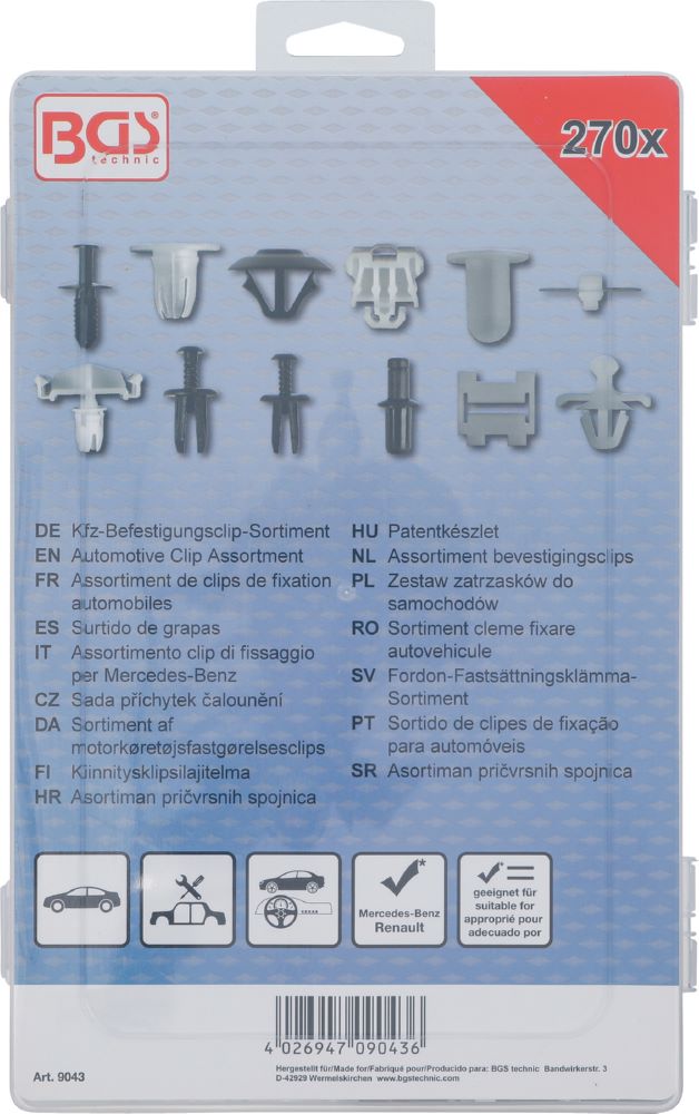 Produktbild Kfz Befestigungsclip Sortiment für Mercedes-Benz 270 teilig bild 4