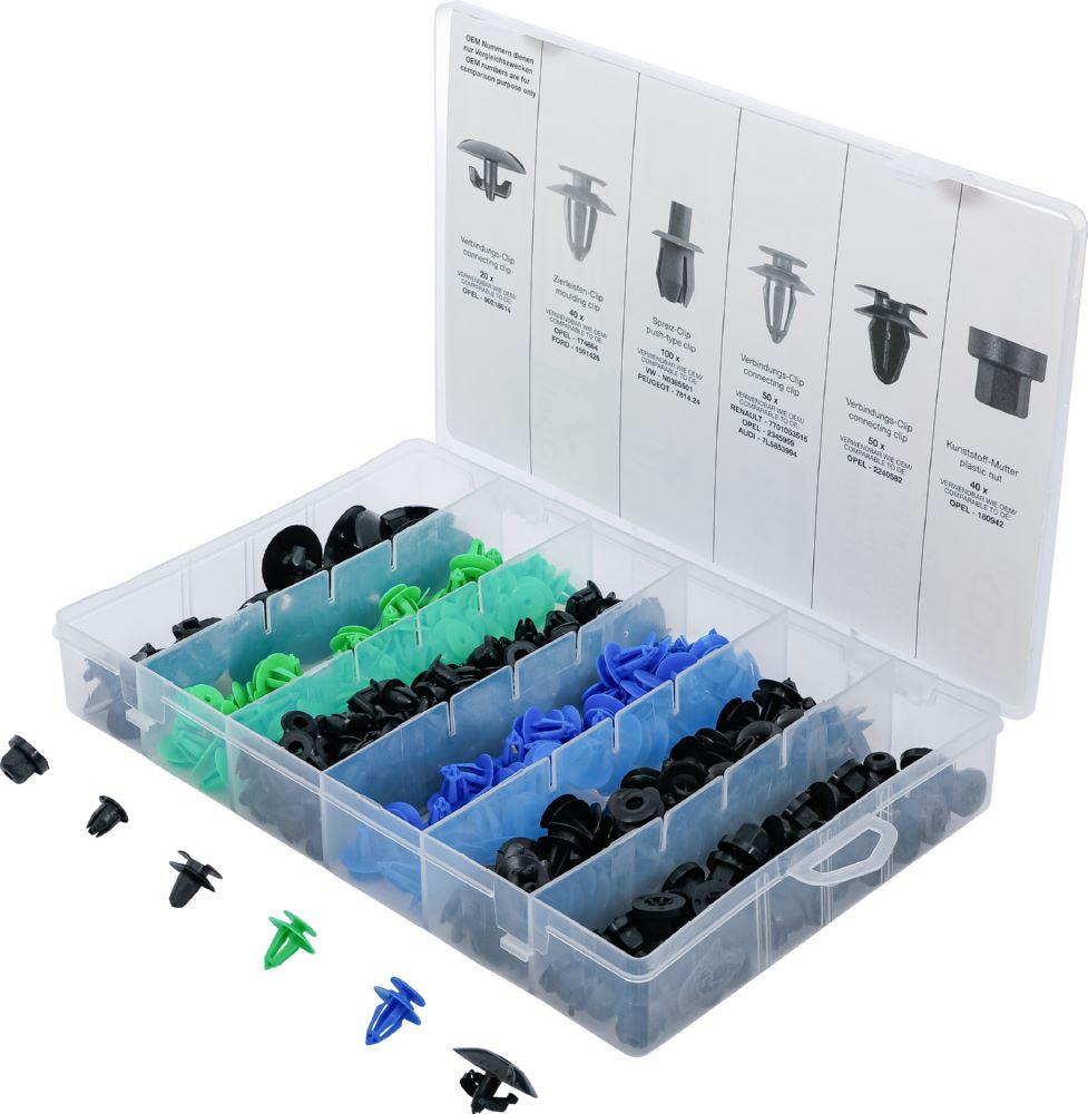 Produktbild BGS Kfz Befestigungsclip Sortiment für Opel 300 teilig