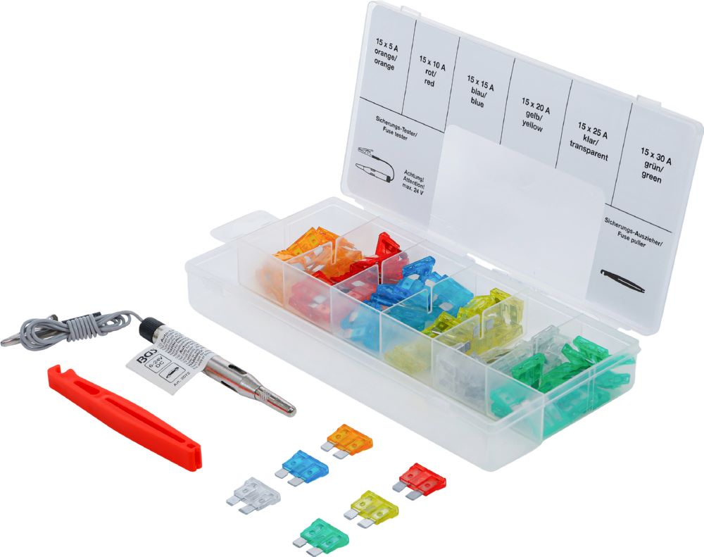 Produktbild BGS Kfz Sicherungs Sortiment Standard 92 teilig