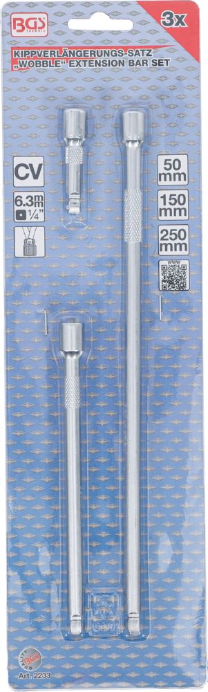 Produktbild Kippverlängerungs Satz 6,3 mm 1/4 Zoll 50 / 150 / 250 mm 3 teilig bild 4