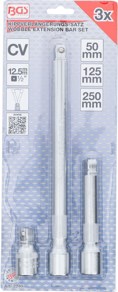 Produktbild Kippverlängerungs Satz 12,5 mm 1/2 Zoll 50 / 125 / 250 mm 3 teilig bild 4