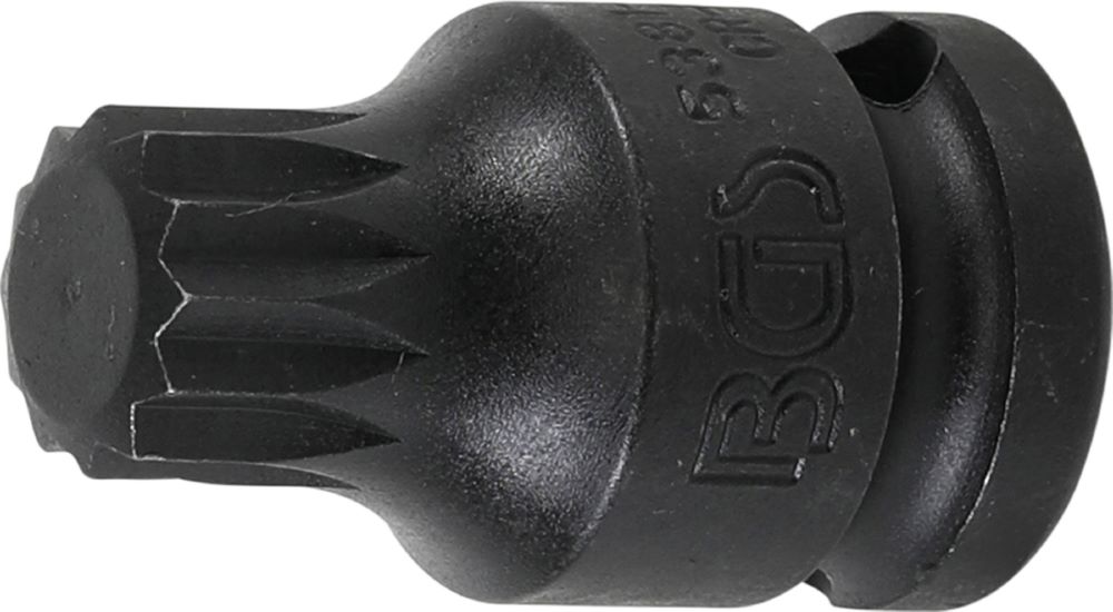 Produktbild BGS Kraft Bit Innenvielzahn M16 Einsatz Länge 43 mm Antrieb Innenvierkant 12,5 mm