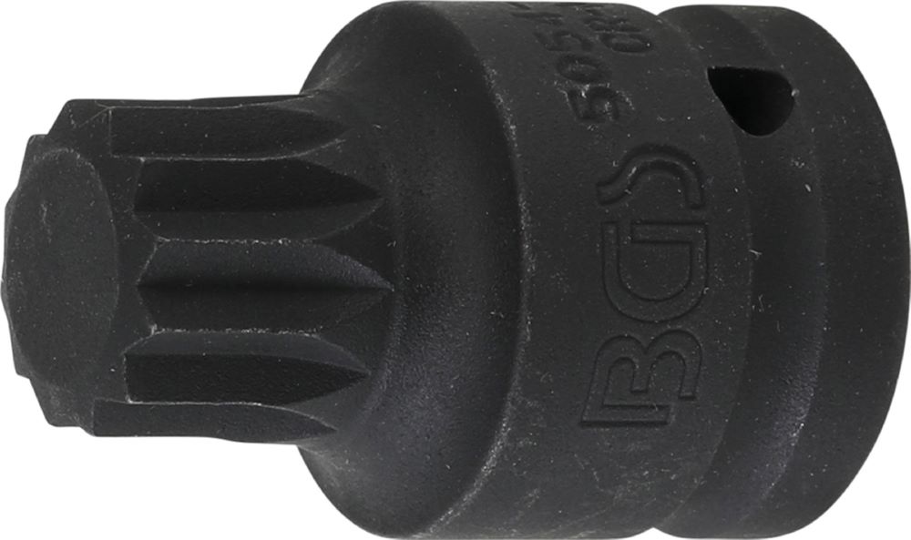 Produktbild BGS Kraft Bit Innenvielzahn M24 Einsatz Länge 55 mm Antrieb Innenvierkant 20 mm