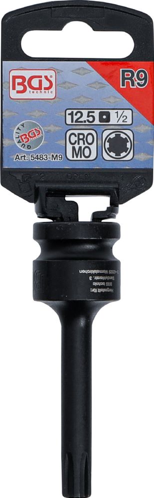 Produktbild Kraft Bit Keil-Profil M9 Einsatz Länge 75 mm Antrieb Innenvierkant 12,5 mm bild 2