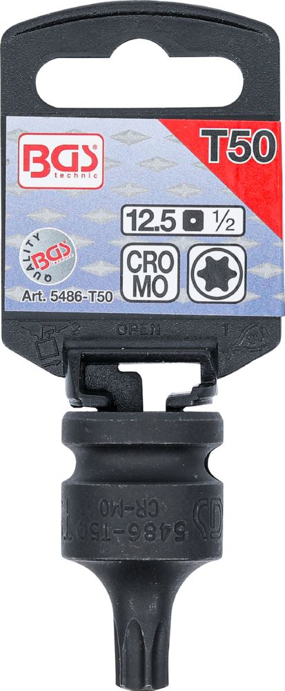 Produktbild Kraft Bit T50 Einsatz Länge 42 mm Antrieb Innenvierkant 12,5 mm 1/2 Zoll bild 2