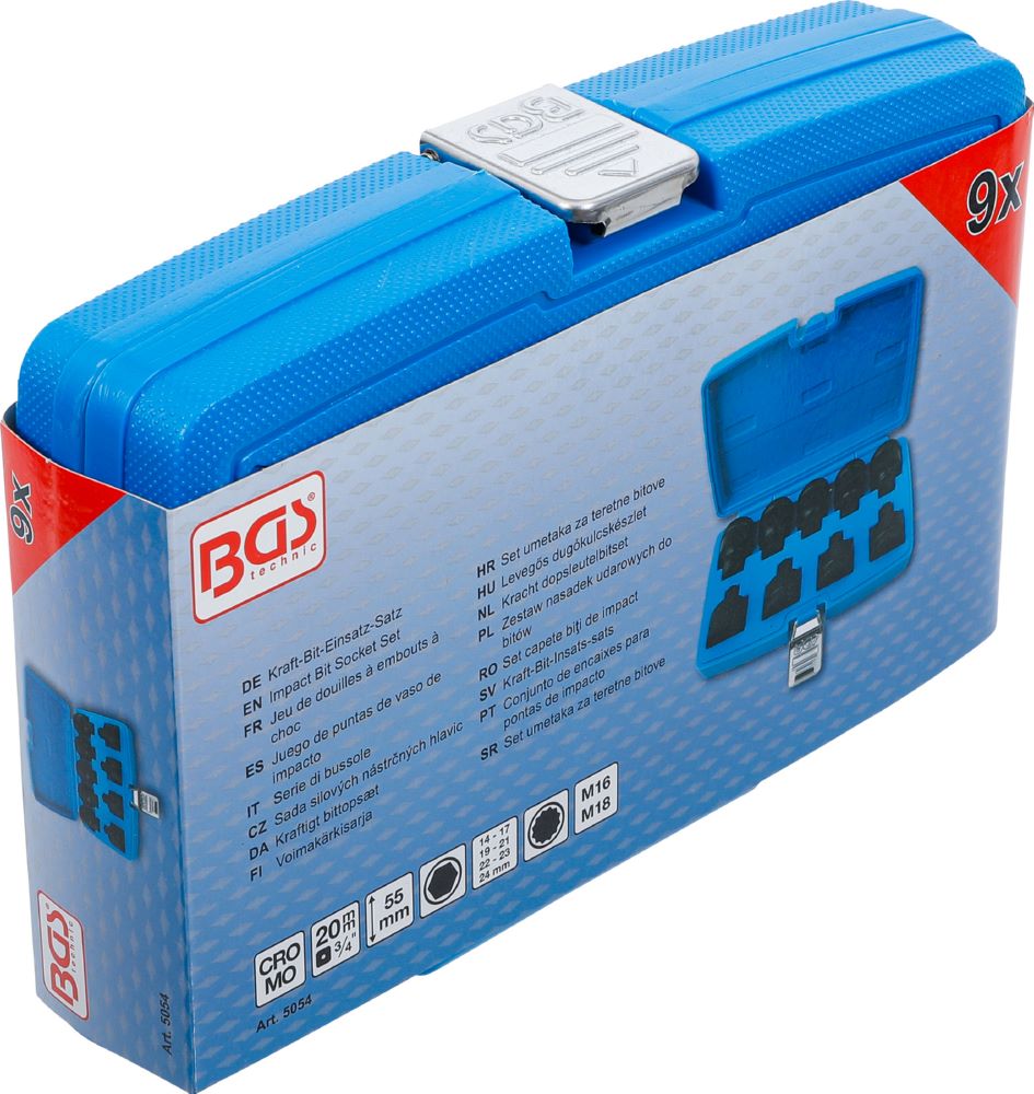 Produktbild Kraft Bit Einsatz Satz Antrieb Innenvierkant 3/4 Zoll 9 teilig bild 6