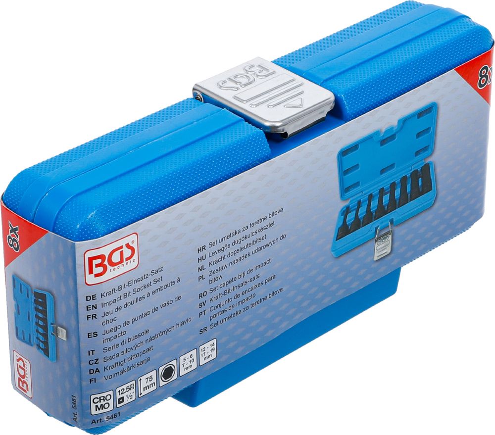 Produktbild Kraft Bit Einsatz Satz Antrieb Innenvierkant 12,5 mm 1/2 8 teilig bild 6