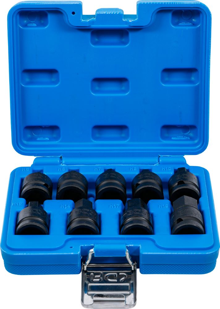 Produktbild BGS Kraft Bit Einsatz 9 teilig Satz Antrieb Innenvierkant 12,5 mm 1/2 Zoll