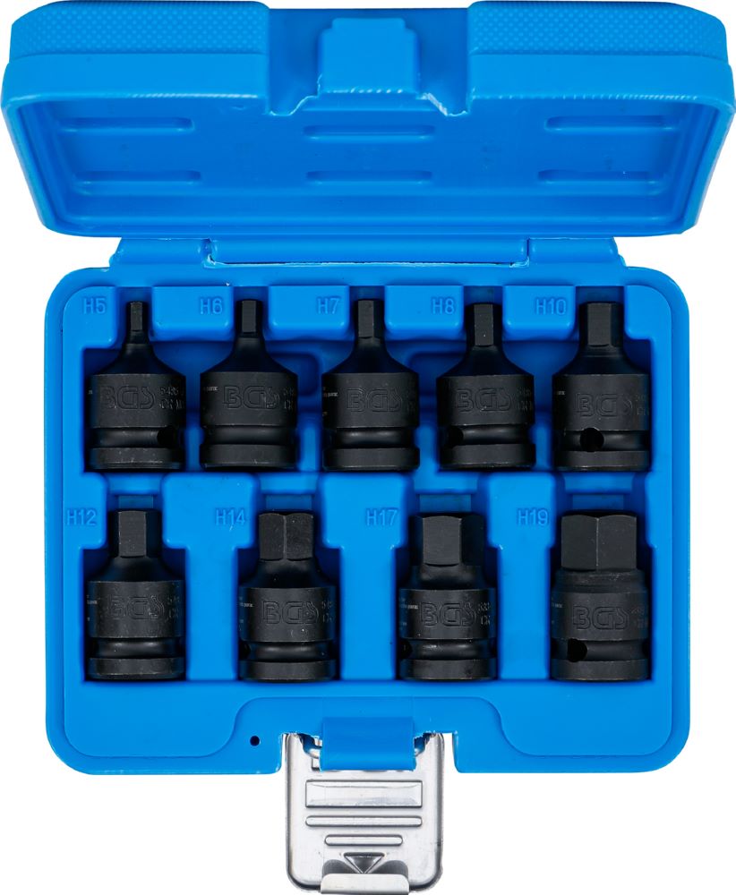 Produktbild Kraft Bit Einsatz 9 teilig Satz Antrieb Innenvierkant 12,5 mm 1/2 Zoll bild 4