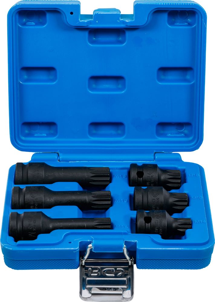 Produktbild BGS Kraft Bit Einsatz Satz Innenvielzahn 6 teilig Antrieb Innenvierkant 12,5 mm