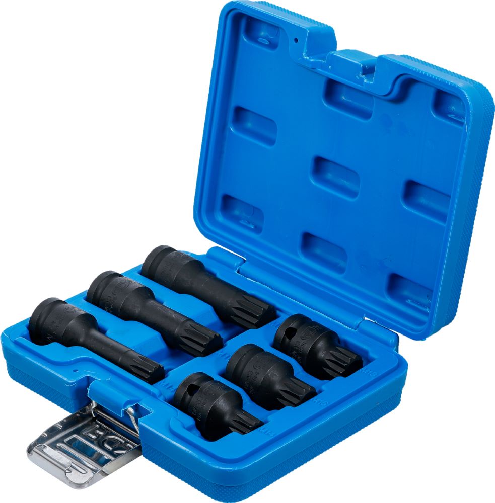 Produktbild Kraft Bit Einsatz Satz Innenvielzahn 6 teilig Antrieb Innenvierkant 12,5 mm bild 3