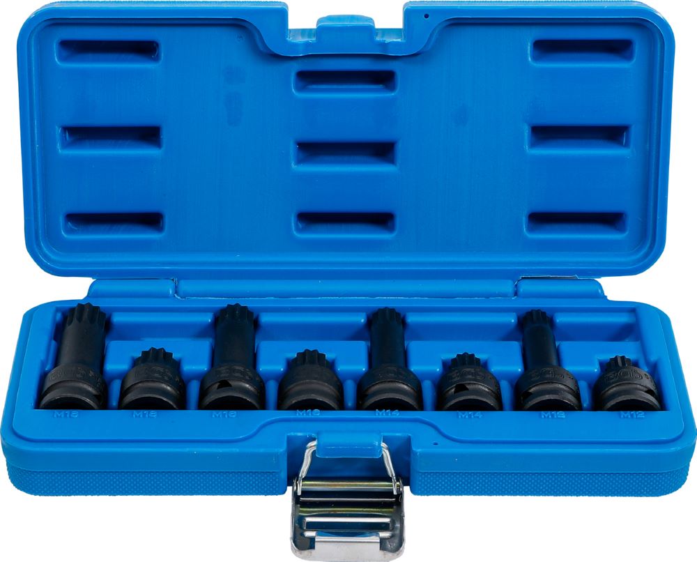 Produktbild BGS Kraft Bit Einsatz Satz Innenvielzahn 8 teilig Antrieb Innenvierkant 12,5 mm
