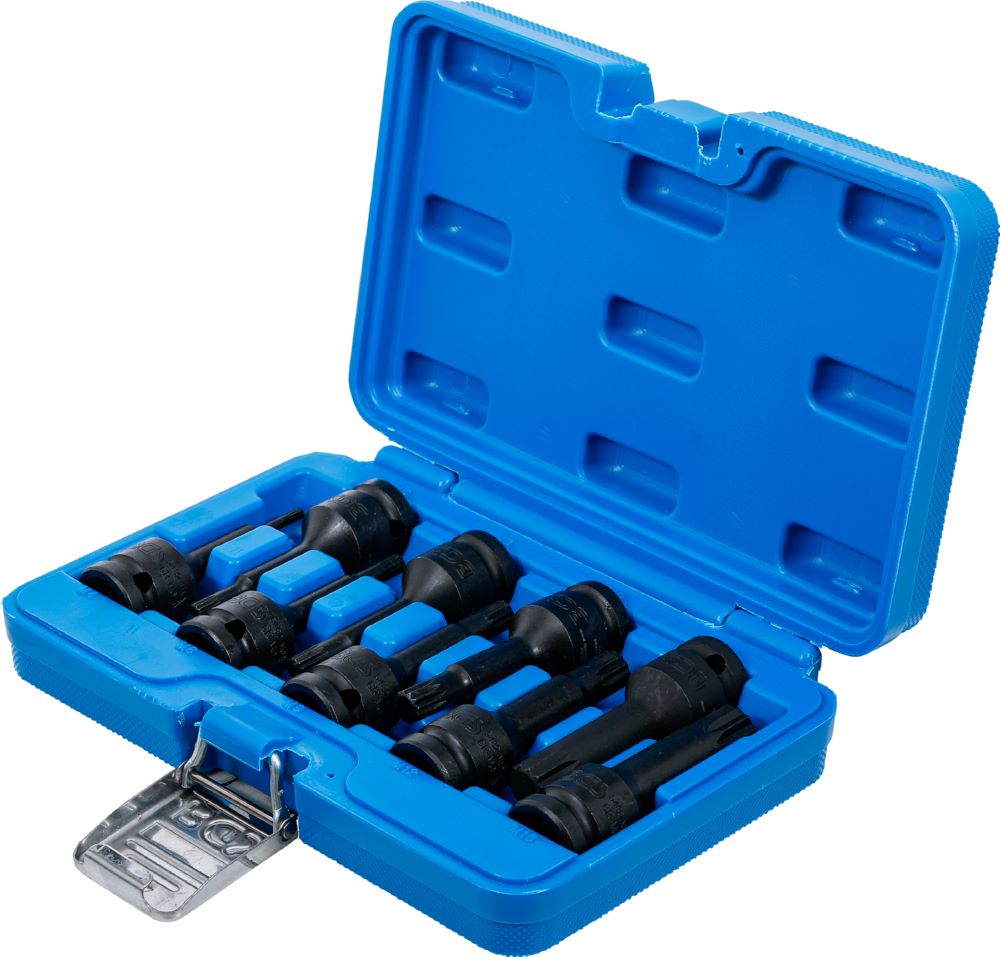 Produktbild Kraft Bit Einsatz Satz Innenvielzahn 9 teilig Antrieb Innenvierkant 12,5 mm bild 3