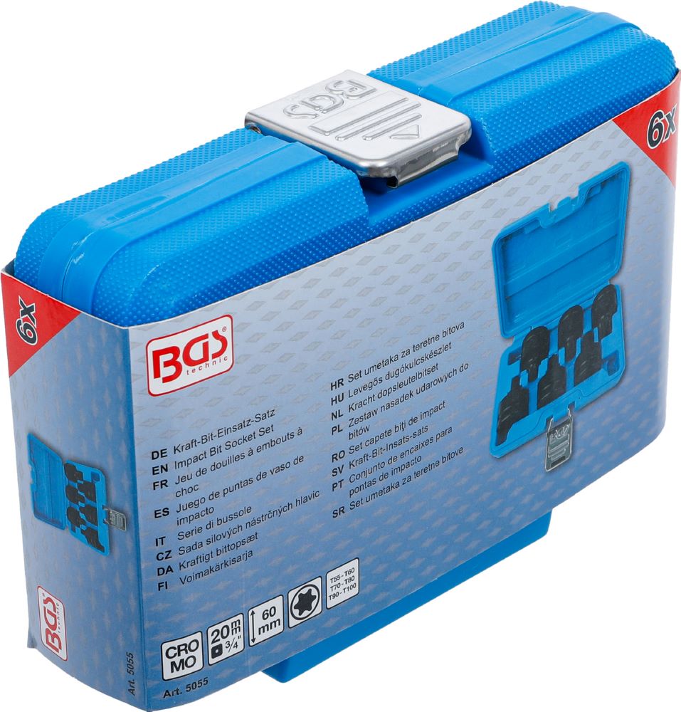 Produktbild BGS Kraft Bit T55-T100 Einsatz Satz Antrieb Innenvierkant 20 mm 3/4 Zoll 6 teilig bild 6