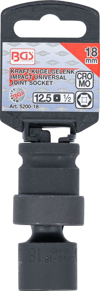 Produktbild Kraft Kugelgelenk Einsatz Antrieb Innenvierkant 1/2 Zoll 18 mm bild 3