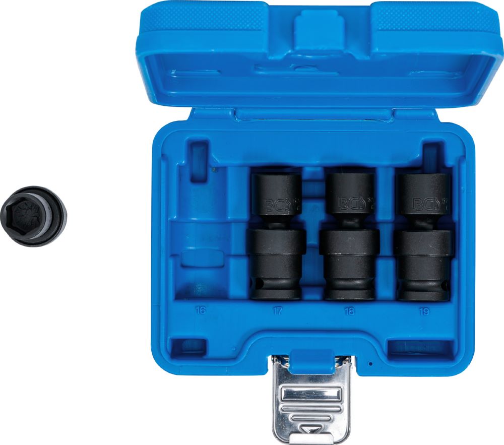 Produktbild Kraft Kugelgelenk Einsatz Satz Antrieb Innenvierkant 12,5 mm 1/2 Zoll 4 teilig bild 4