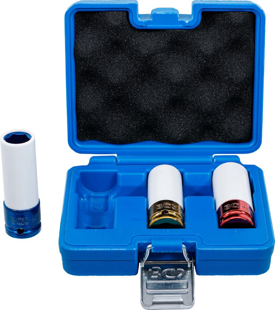 Produktbild BGS Kraft Schoneinsatz Satz Innenvierkant 1/2 Zoll 17 / 19 / 21 mm 3 teilig