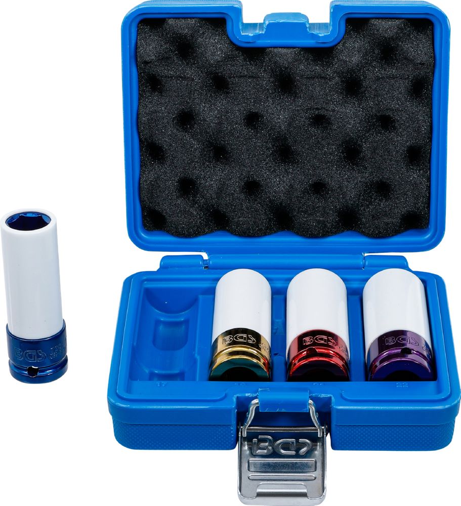 Produktbild BGS Kraft Schoneinsatz Satz Innenvierkant 1/2 Zoll 17 / 19 / 21 / 22 mm 4 teilig