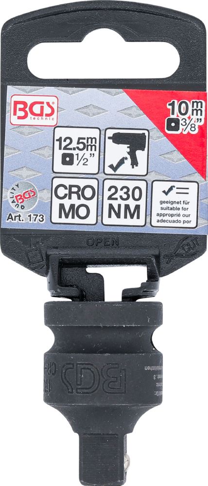 Produktbild Kraft Steckschlüssel Adapter Innenvierkant 1/2 Zoll - Außenvierkant 3/8 Zoll bild 2