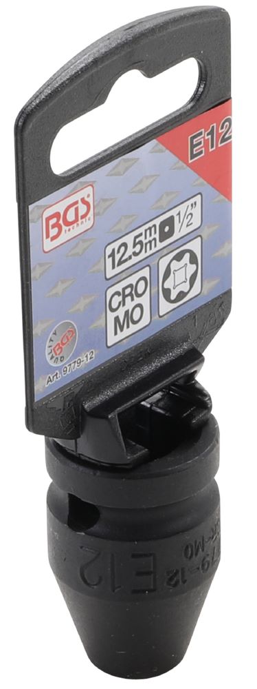 Produktbild BGS Kraft Steckschlüssel E12 Einsatz E-Profil Antrieb Innenvierkant 12,5 mm 1/2 Zoll bild 2