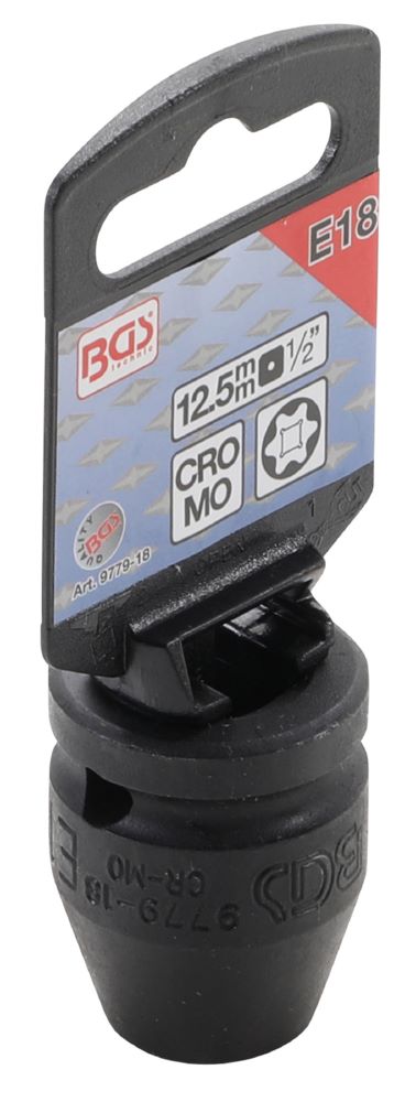 Produktbild BGS Kraft Steckschlüssel E18 Einsatz E-Profil Antrieb Innenvierkant 12,5 mm 1/2 Zoll bild 2