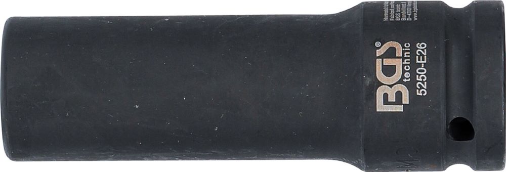 Produktbild BGS Kraft Steckschlüssel E26 Einsatz E-Profil tief Antrieb Innenvierkant 20 mm bild 3